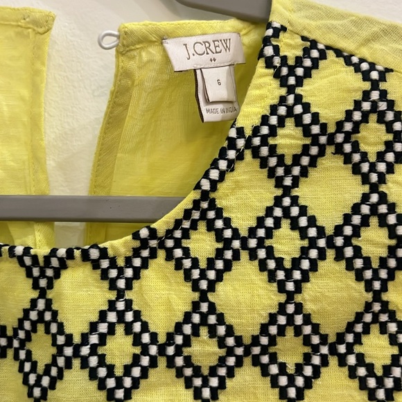 Jcrew cotton linen blend sleeveless yellow top 6 - Picture 2 of 4